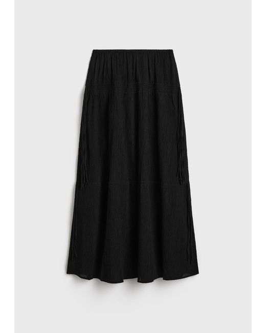 Totême  Black Drawstring Skirt