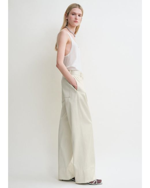 Totême White Twisted Seam Trousers