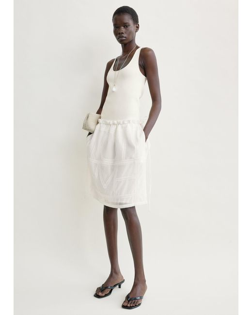 Totême Natural Monogram Mini Skirt