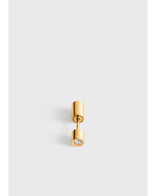 Totême White Bezel Diamond Earring 18Kt