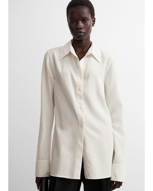 Totême White Lightweight Wool Shirt