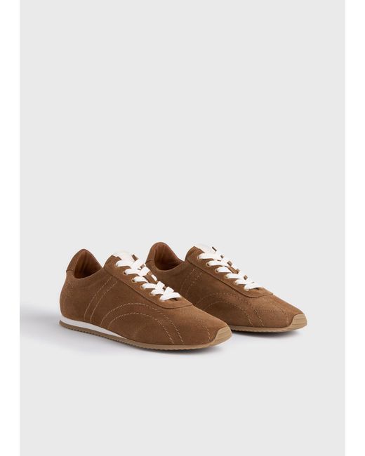 Totême  Brown Flex Suede Sneakers