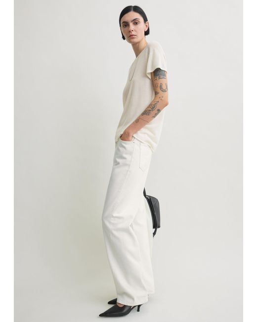 Totême White Silk Tee