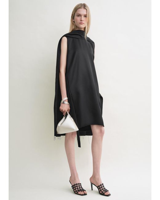 Totême Black Cocoon Scarf Dress