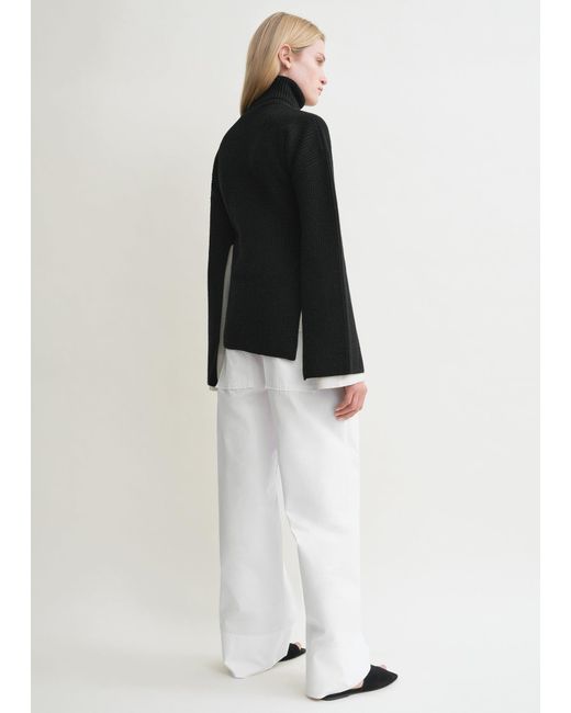 Totême Black Slit Sleeve Knit