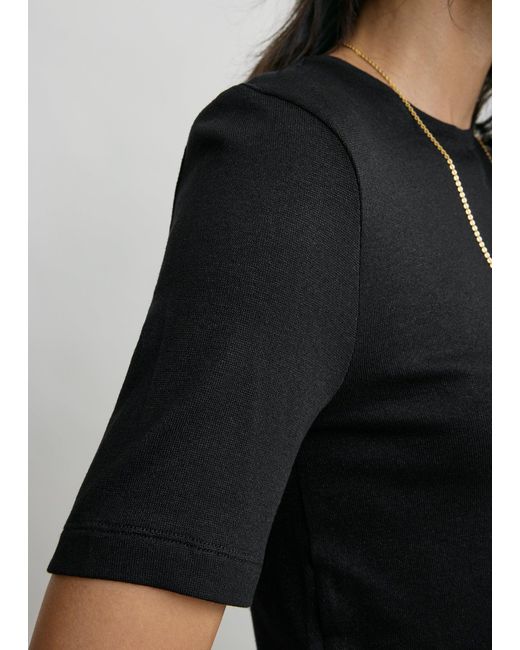 Totême Black Classic Jersey Tee