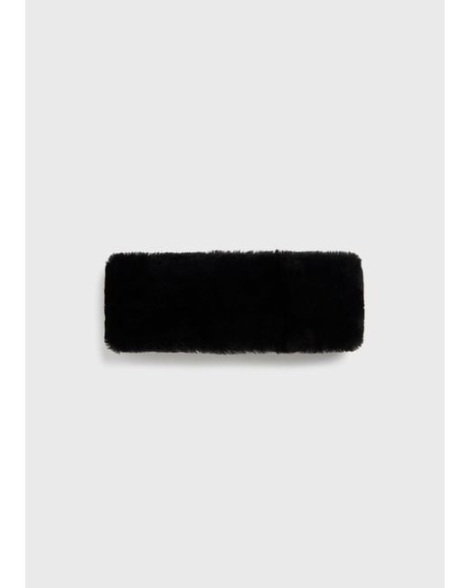 Totême Black Shearling Headband