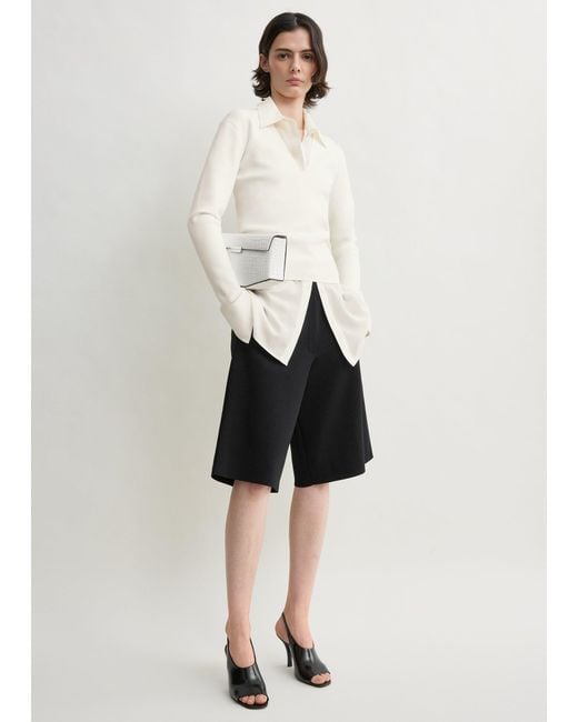Totême White Knit Shorts