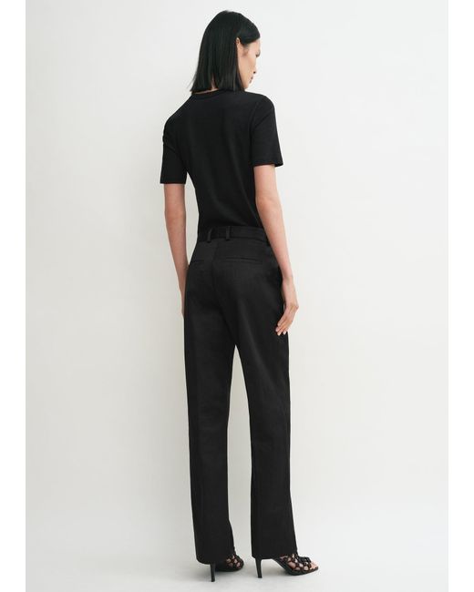 Totême Black Classic Rib Tee