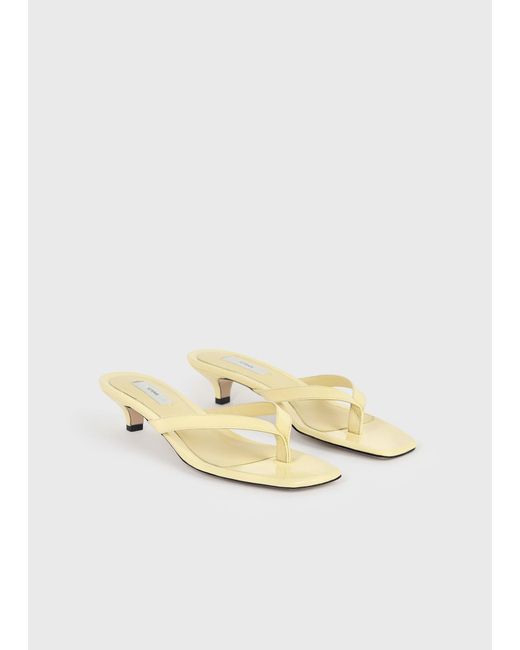Totême  Natural Naplack Heeled Flip Flops