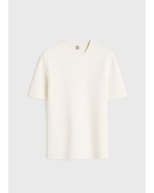 Totême White Compact Knit Tee