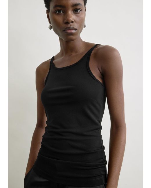 Totême  Black Fluid Slip Top
