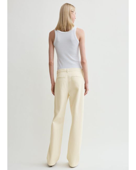 Totême White Curved Rib Tank