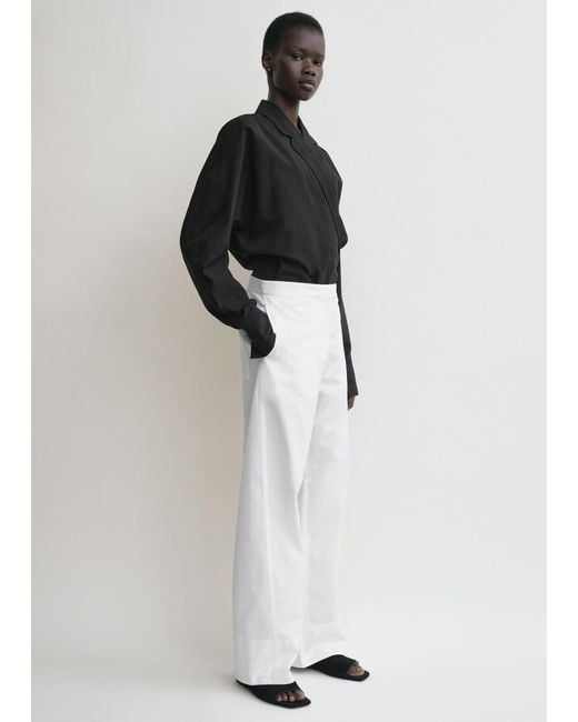 Totême White Wrap Blouse