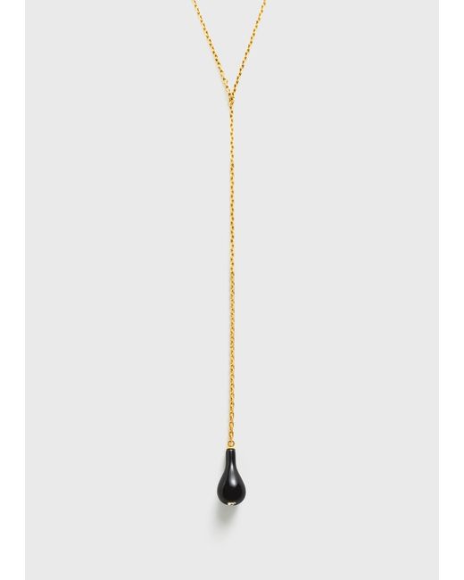 Totême White Onyx Drop Necklace