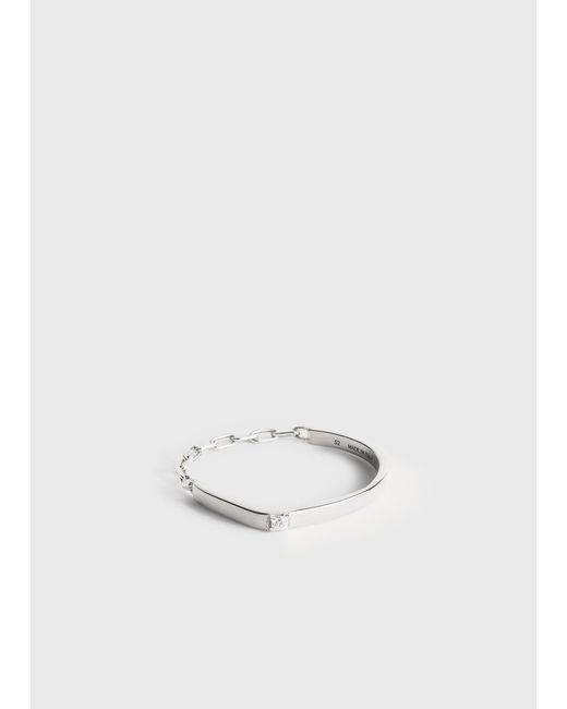 Totême  White Diamond Chain Ring 18Kt