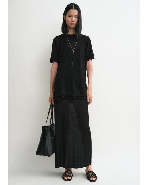 Totême Black Tee Knit