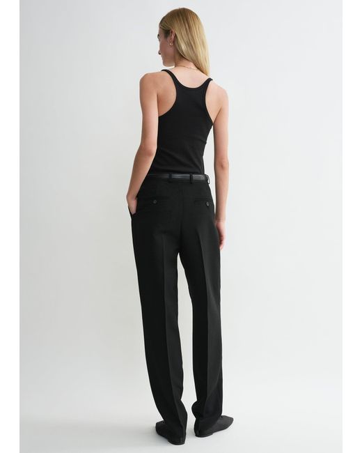 Totême  Black Scoop Neck Rib Tank