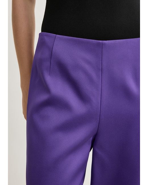 Totême Purple Fluid Satin Trousers