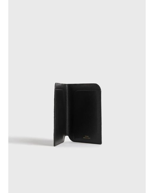 Totême Black Croco-Embossed Passport Holder