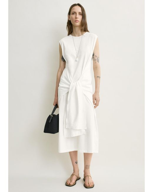 Totême Natural Tie-Waist Jersey Dress
