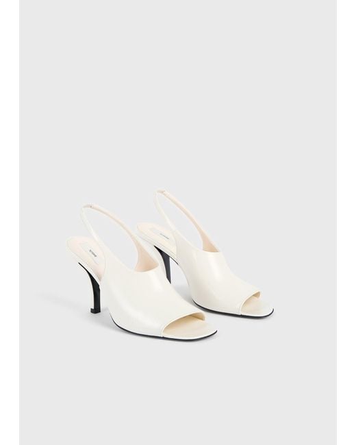Totême White Contour Naplack Slingbacks