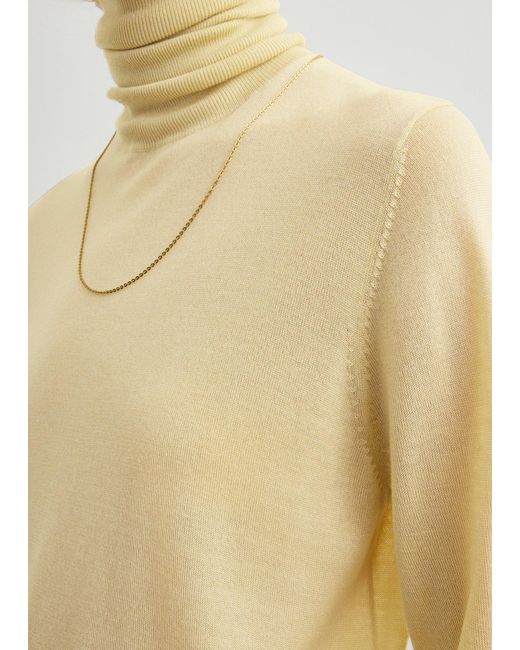Totême  White Double-Sleeve Turtleneck