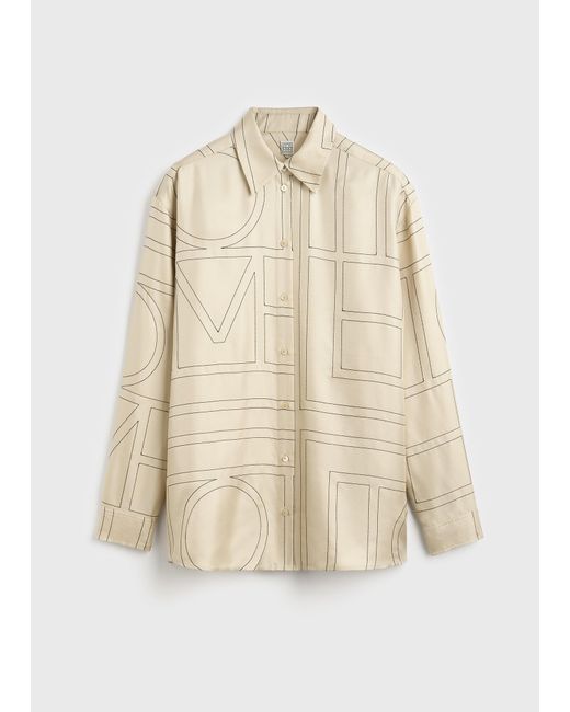 Totême Natural Classic Embroidered Shirt