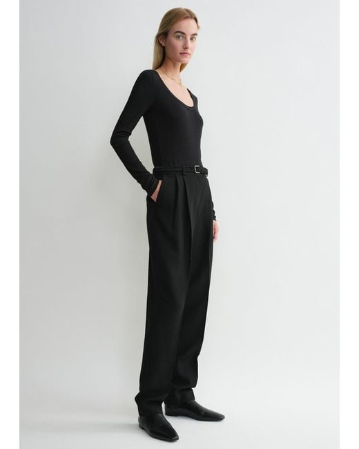 Totême Black Classic Rib Top
