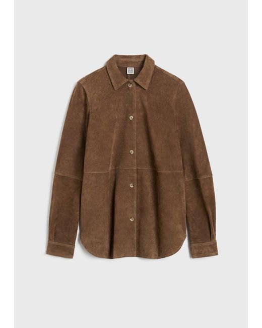 Totême Natural Soft Suede Shirt