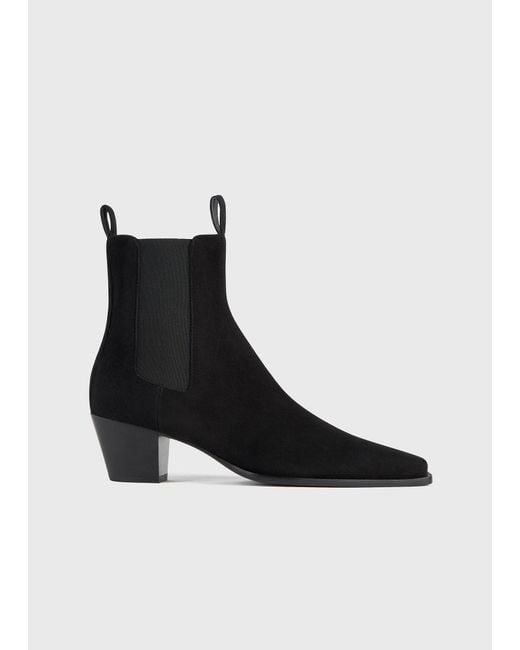 Totême Black Suede City Boots