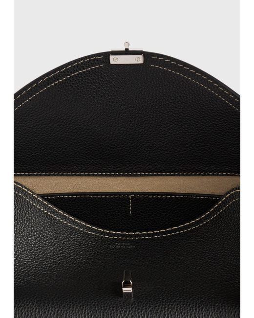 Totême  Black T-Lock Grained-Leather Shoulder