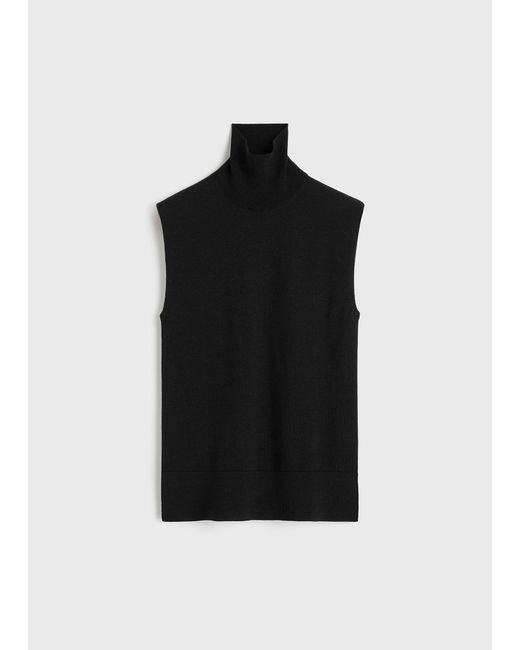 Totême Blue Sleeveless Fine Turtleneck