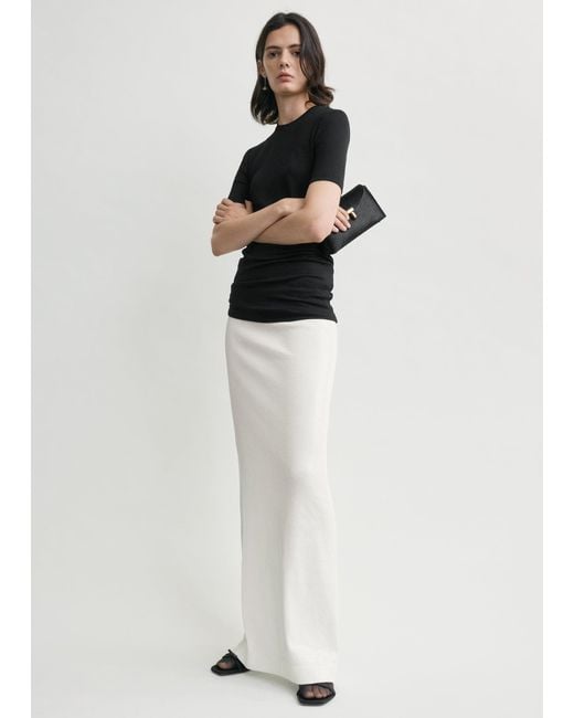 Totême White Sequin Skirt