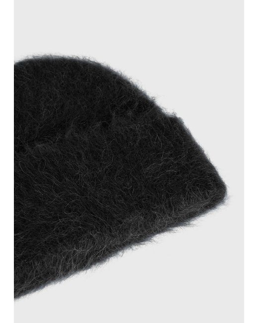 Totême Black Alpaca Knit Beanie
