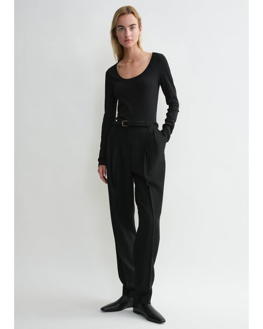 Totême Black Classic Rib Top