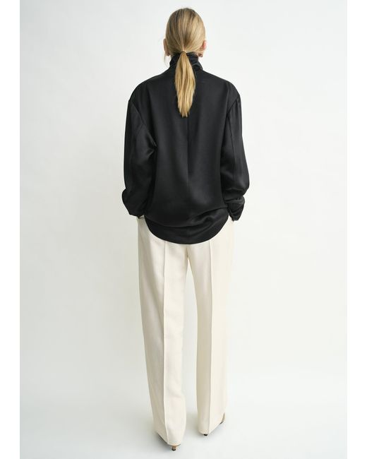 Totême  Black Slouch-Neck Blouse