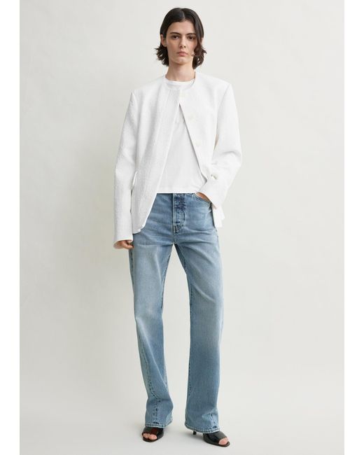 Totême Blue Jacquard Cotton Jacket