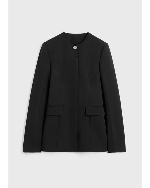 Totême Black Collarless Evening Jacket