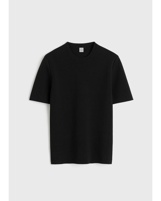 Totême Black Compact Knit Tee