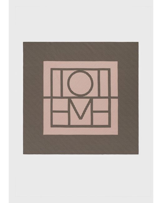 Totême Multicolor Centered Monogram Silk Scarf