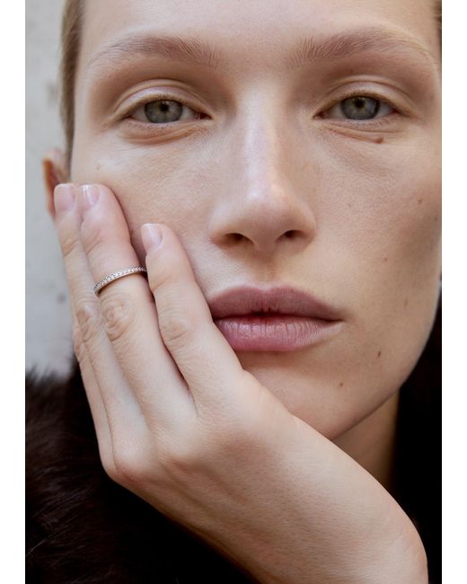 Totême  White Eternity Diamond Midi Ring 18Kt