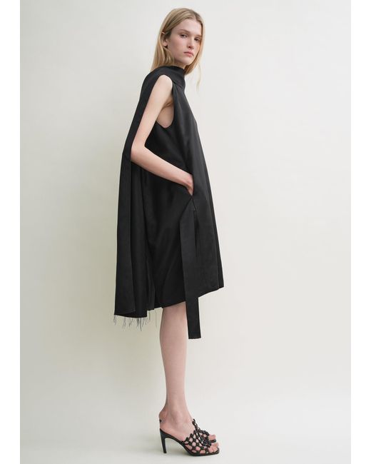 Totême Black Cocoon Scarf Dress