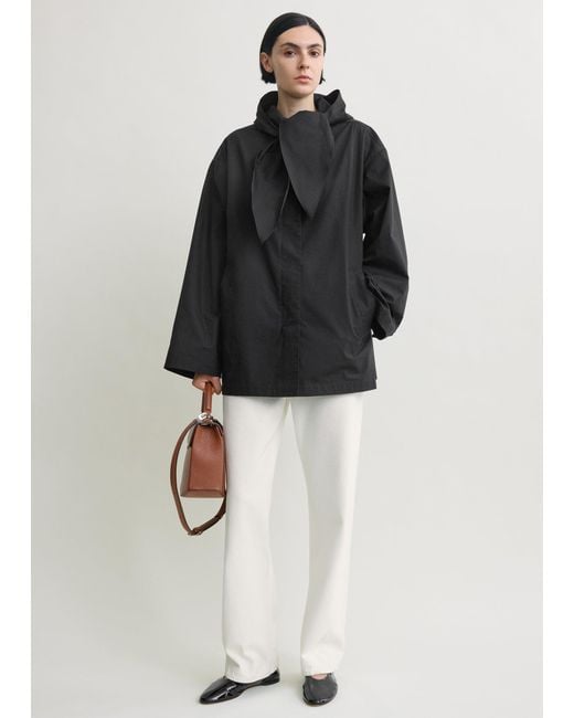 Totême Black Technical Scarf Jacket