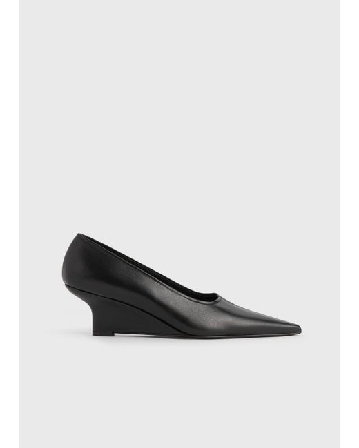 Totême  White Sharp Nappa Wedge Pumps