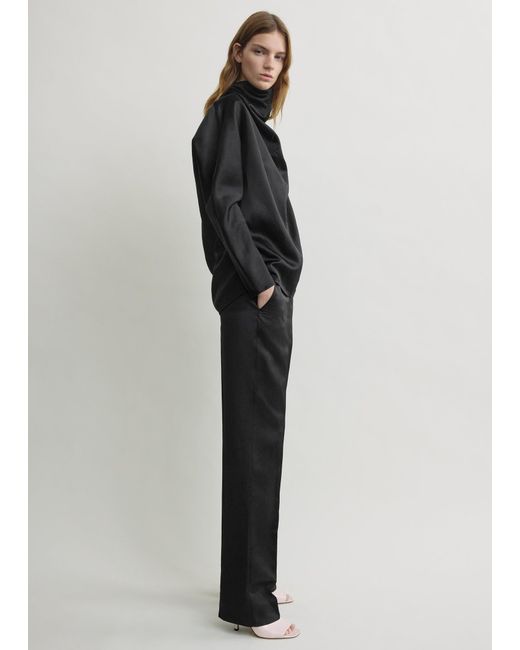 Totême  Black Cowl Neck Blouse