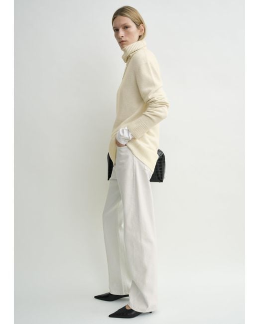 Totême White Cashmere Turtleneck