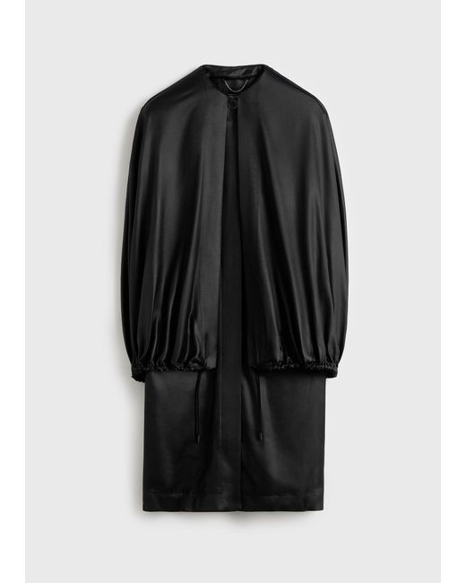 Totême  Black Detachable Cape Evening Coat