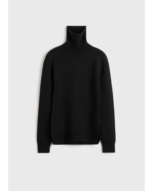 Totême Black High-Neck Double Knit