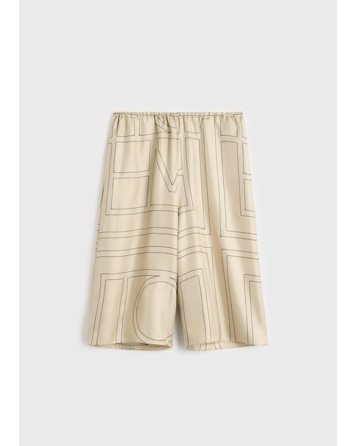 Totême Natural Monogram Silk Pj Culottes